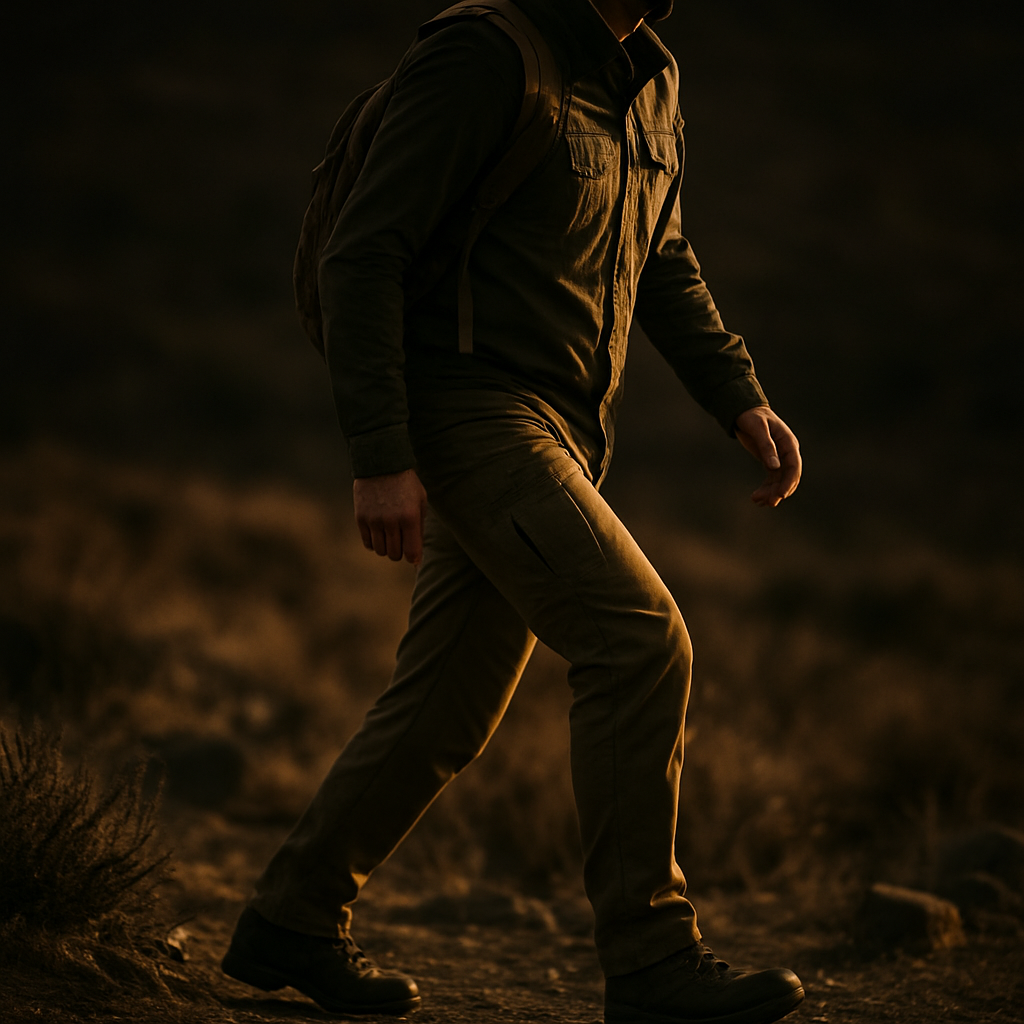 Professional in tactical apparel outdoors